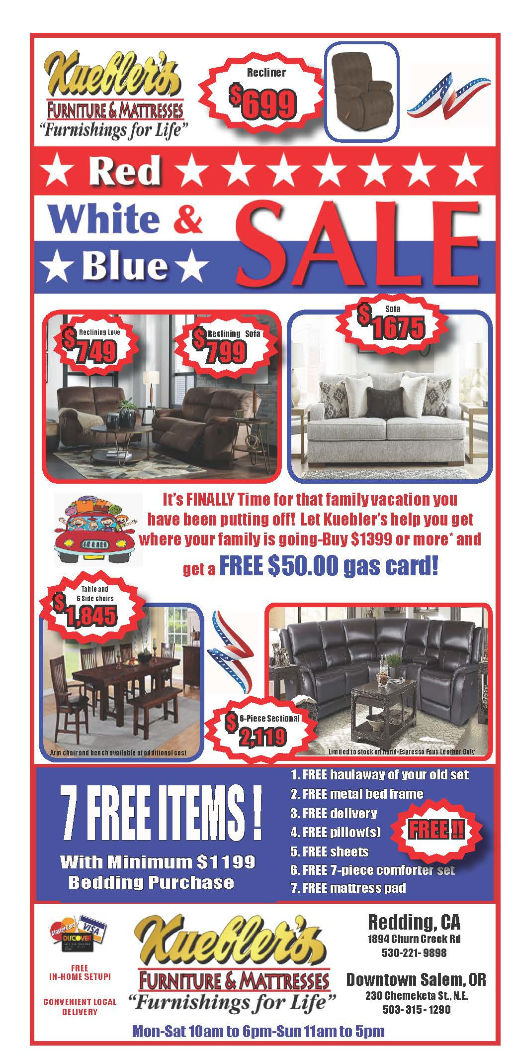 Kuebler's "Red White and Blue Sale"