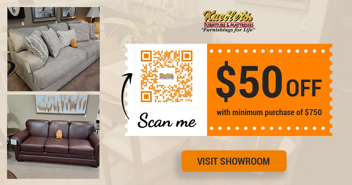 $50 Coupon Kuebler's Furniture
