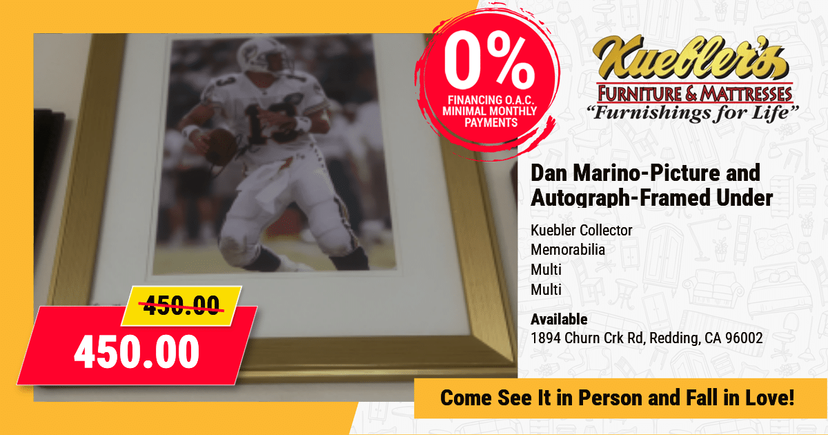 Dan Marino-Picture and Autograph-Framed Under Glass