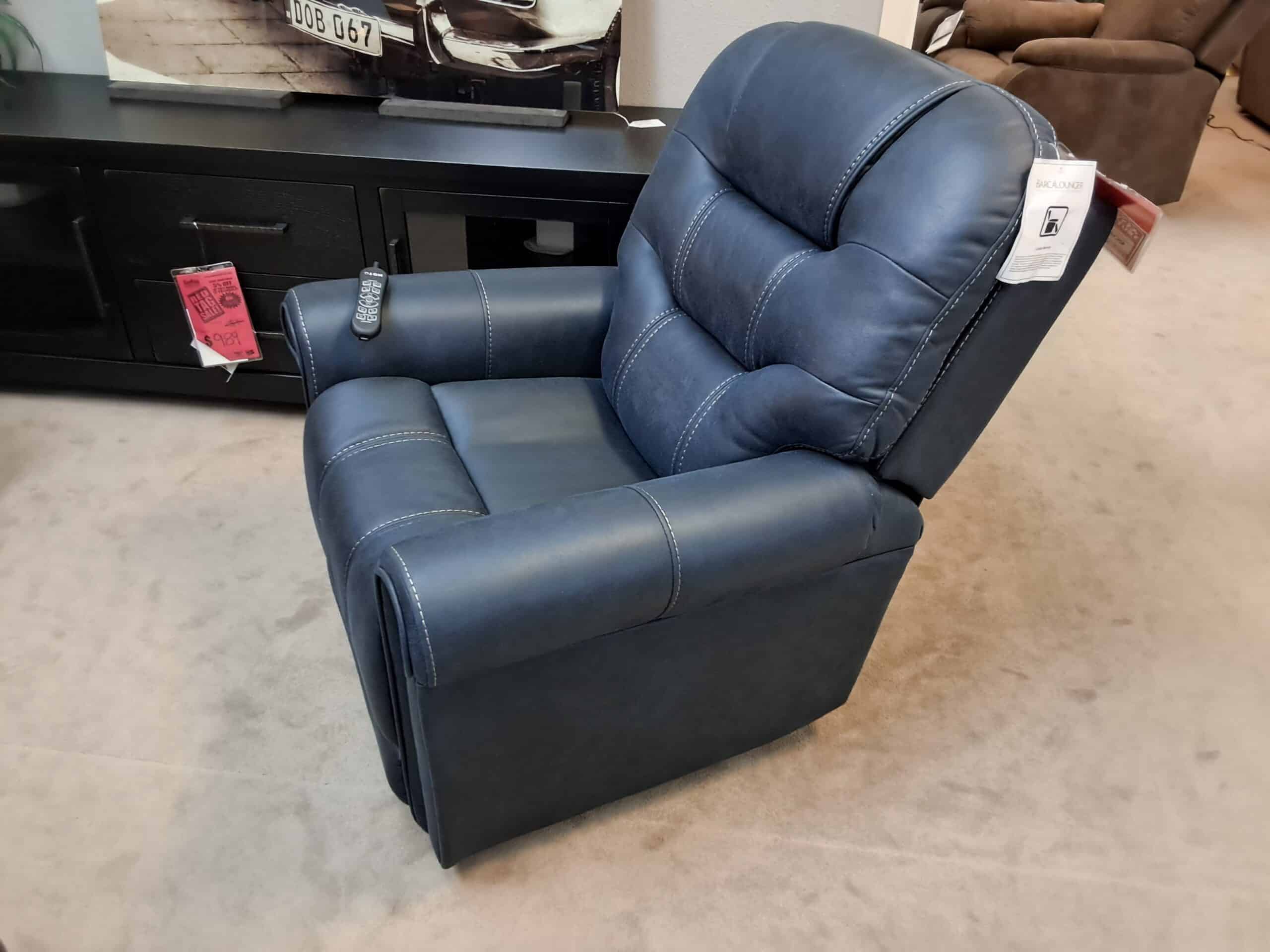 Lift Chair with Adjustable Lumbar and Heat-Ocean Blue